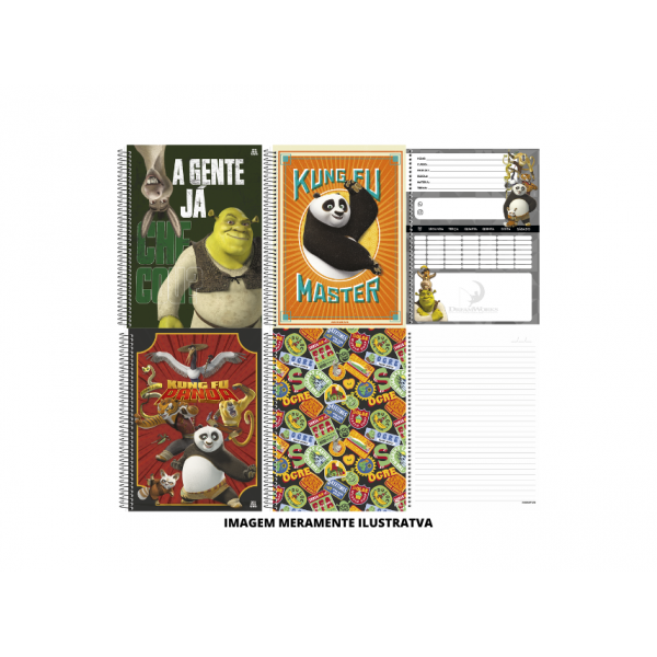 CADERNO - ANIMATIVA - UNIV 10M CD 160F DREAMWORKS